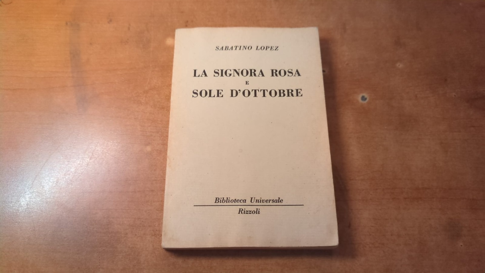 La signora rosa e sole d'ottobre- Rizzoli