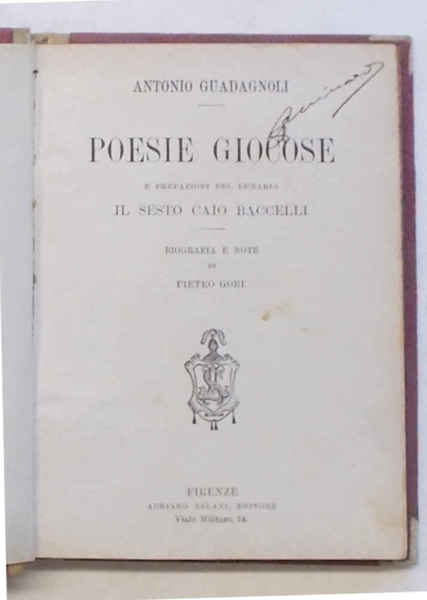 Poesie giocose e prefazioni del lunario. Il sesto Caio Baccelli.