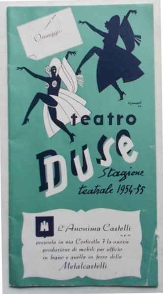 Teatro Duse. Stagione teatrale 1954-55. (La Compagnia Grandi spettacoli Dapporto …