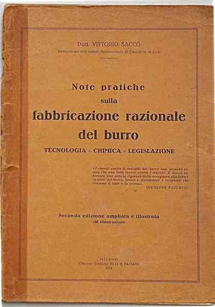 Note pratiche sulla fabbricazione razionale del burro.