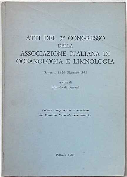 Atti del 3° Congresso della Associazione Italiana di Oceanologia e …