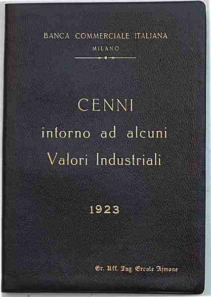 Cenni intorno ad alcuni Valori Industriali.