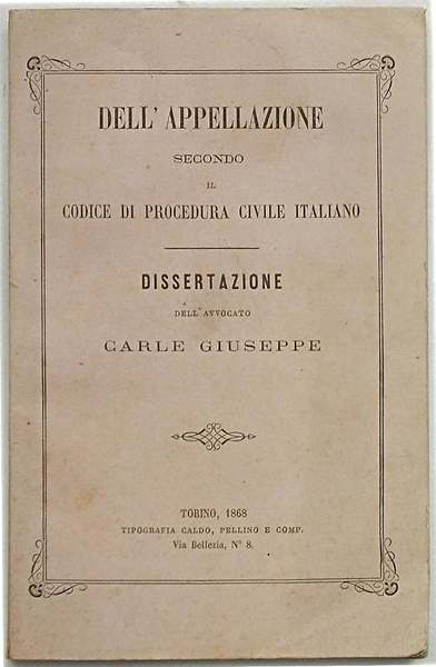 Dell'appellazione secondo il Codice di Procedura Civile italiano.