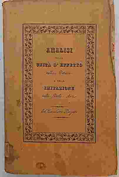 Analisi della unità d'effetto nella Pittura e della imitazione nelle …