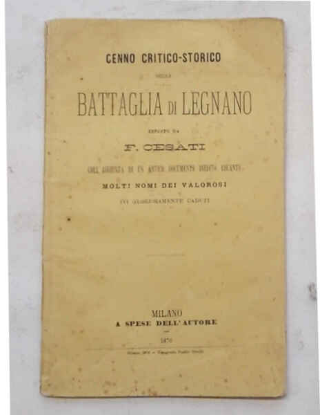 Cenno critico-storico sulla battaglia di Legnano.