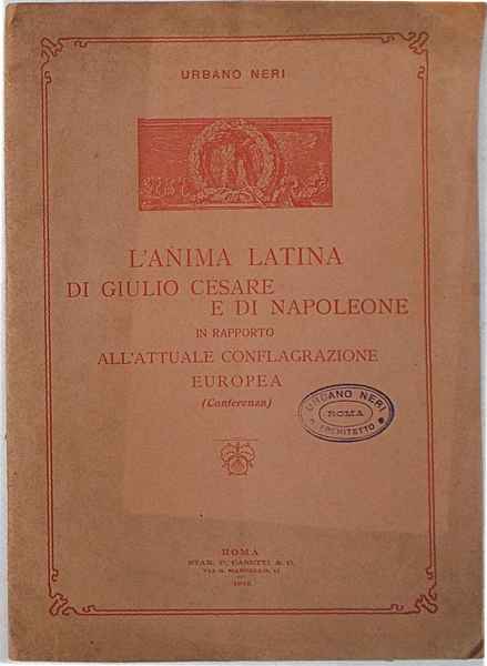 L'anima latina di Giulio Cesare e di Napoleone in rapporto …