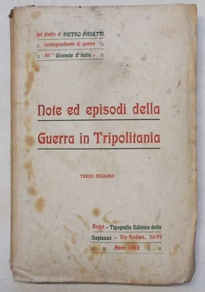 Note ed episodi della Guerra in Tripolitania.