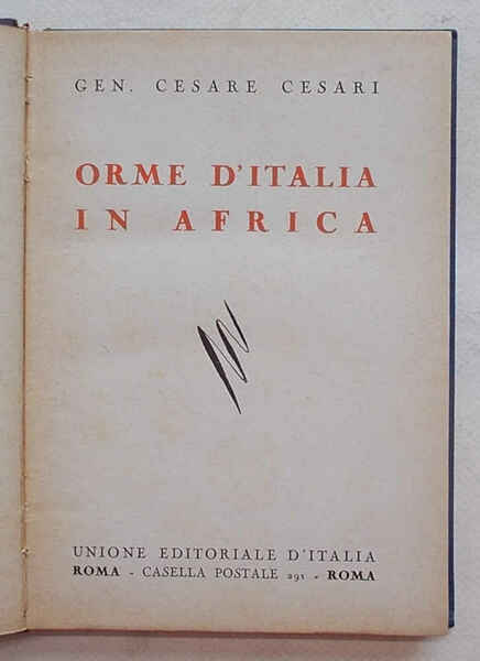 Orme d'Italia in Africa.