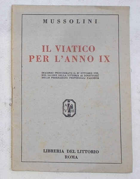 Il viatico per l'Anno IX.