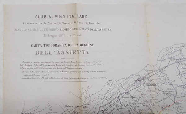 Carta geografica della Regione dell’Assietta.