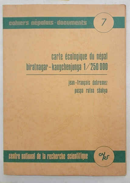 Carte écologique du Népal. Biratnagar - Kangchenjunga. 1/250.000