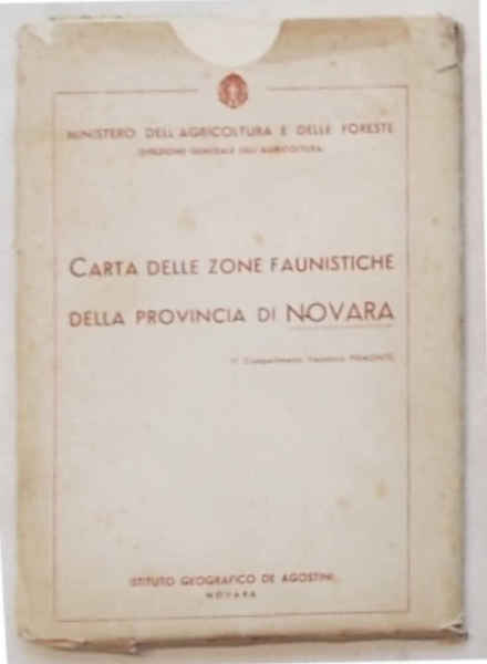 Carta delle zone faunistiche della provincia di Novara. (1° Compartimento …