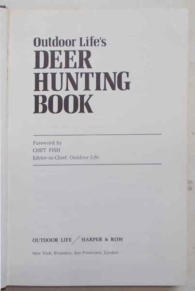 Deer Hunting Book.