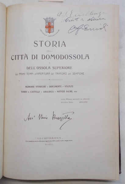 Storia della Città di Domodossola e dell'Ossola Superiore dai primi …