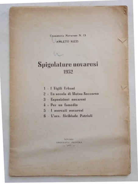 Spigolature novaresi. 1952.