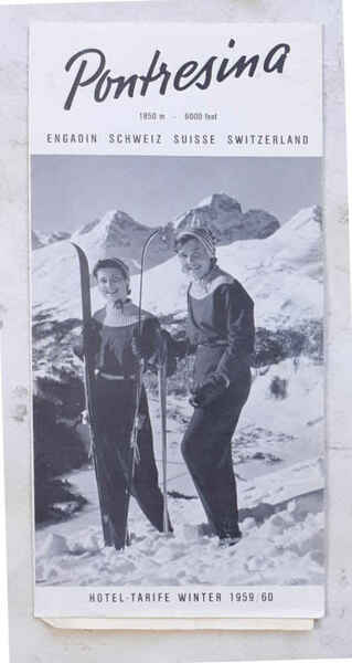 Pontresina. Hotel -Tarife. Winter 1959/60.