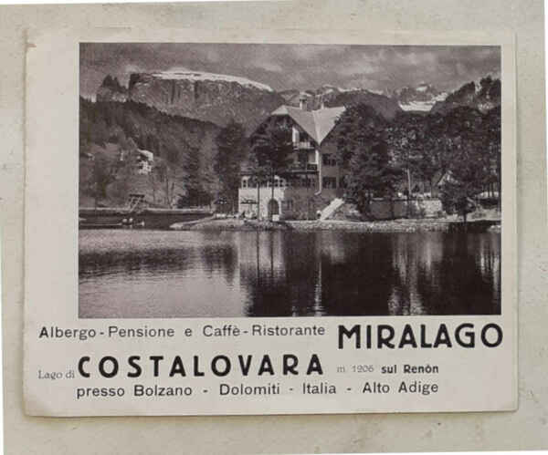 Albergo - Pensione e Caffè-Ristorante Miralago. Lago di Costalovara m. …