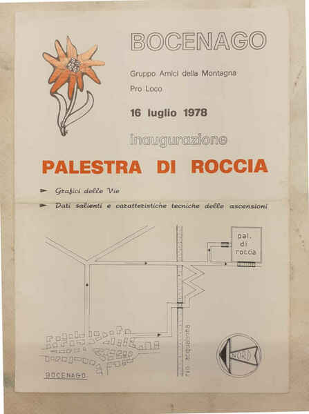 Bocenago. 16 luglio 1978 inaugurazione palestra di roccia.