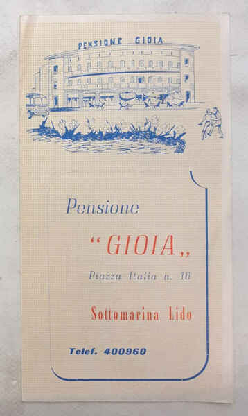Pensione "Gioia" - Sottomarina Lido.