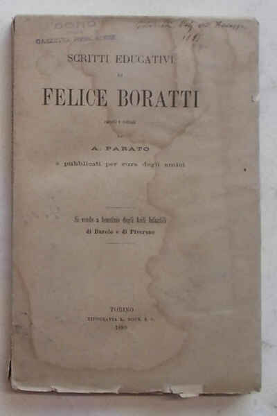 Scritti educativi di Felice Boratti.