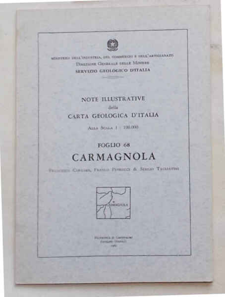 Note illustrative della carta geologica d'Italia. Foglio 68. Carmagnola.