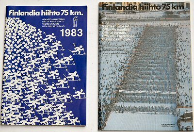 Finlandia hiihto 75 km. 1983. Viraliset tulokset. Official results. --- …