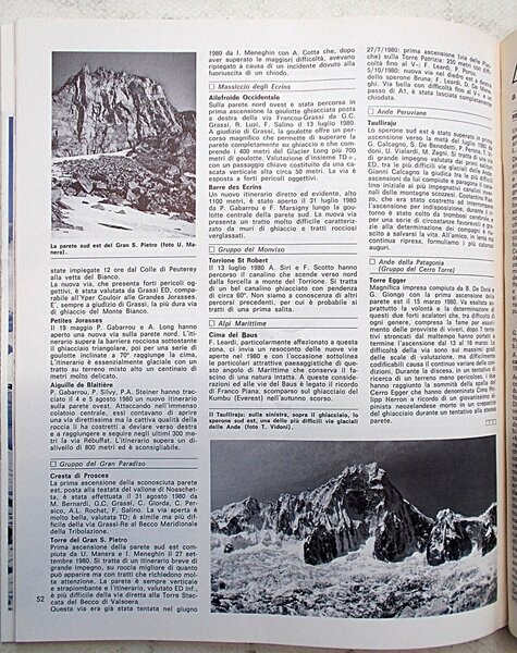 Rivista della Montagna. Indici Numeri 1 - 80. Anni 1970 …