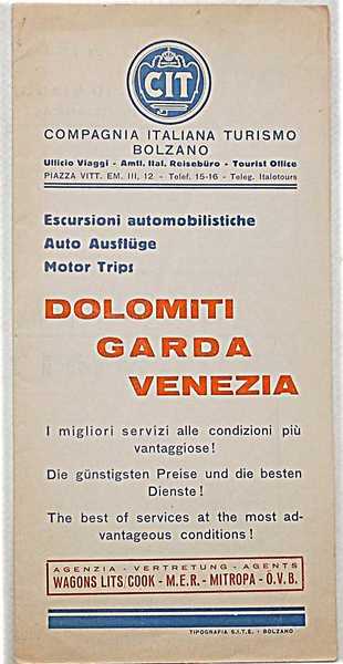 CIT Compagnia Italiana Turismo Bolzano. Escursioni automobilistiche Dolomiti Garda Venezia.