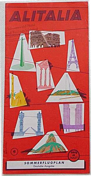 Alitalia. Summerflugplan Gultig ab 14.4.57.