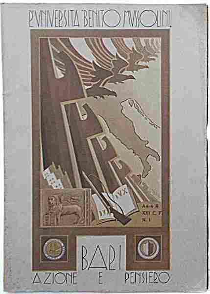 Rivista della R. Università degli Studi "Benito Mussolini" Bari. Anno …