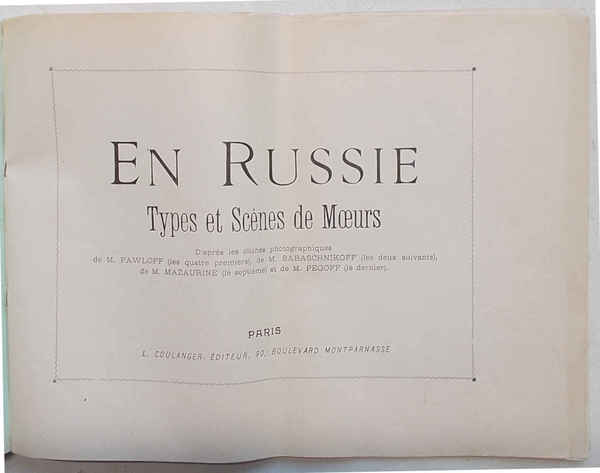 En Russie. Types et Scènes de Moeurs. (Autour du Monde. …