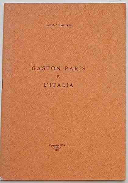 Gaston Paris e l'Italia.
