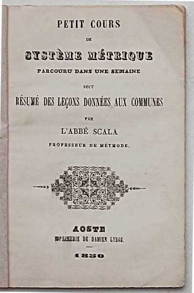 Petit Cours de Système Métrique parcouru dans une semaine soit …