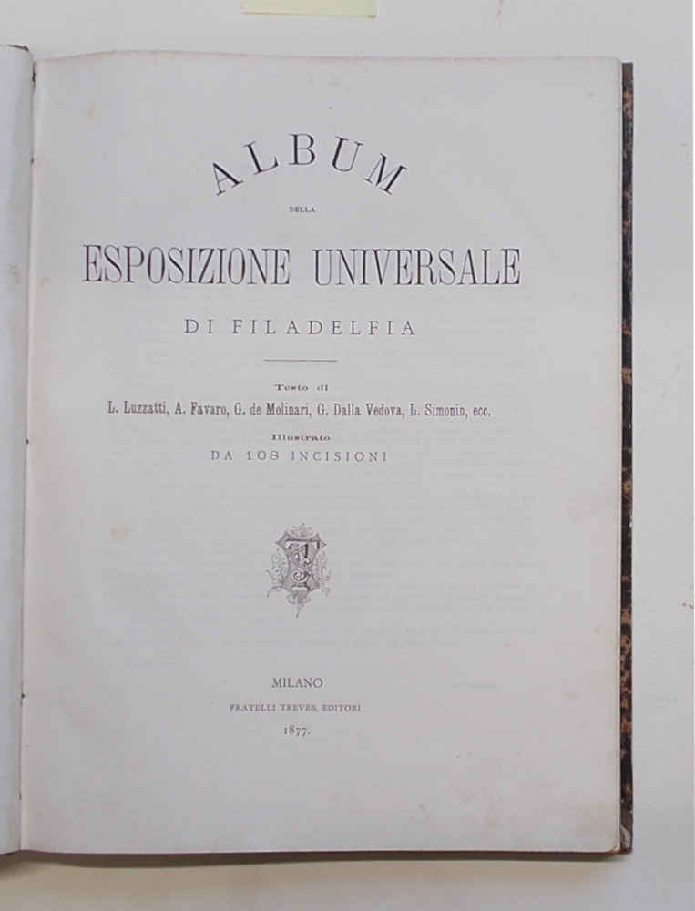 Album della Esposizione Universale di Filadelfia.