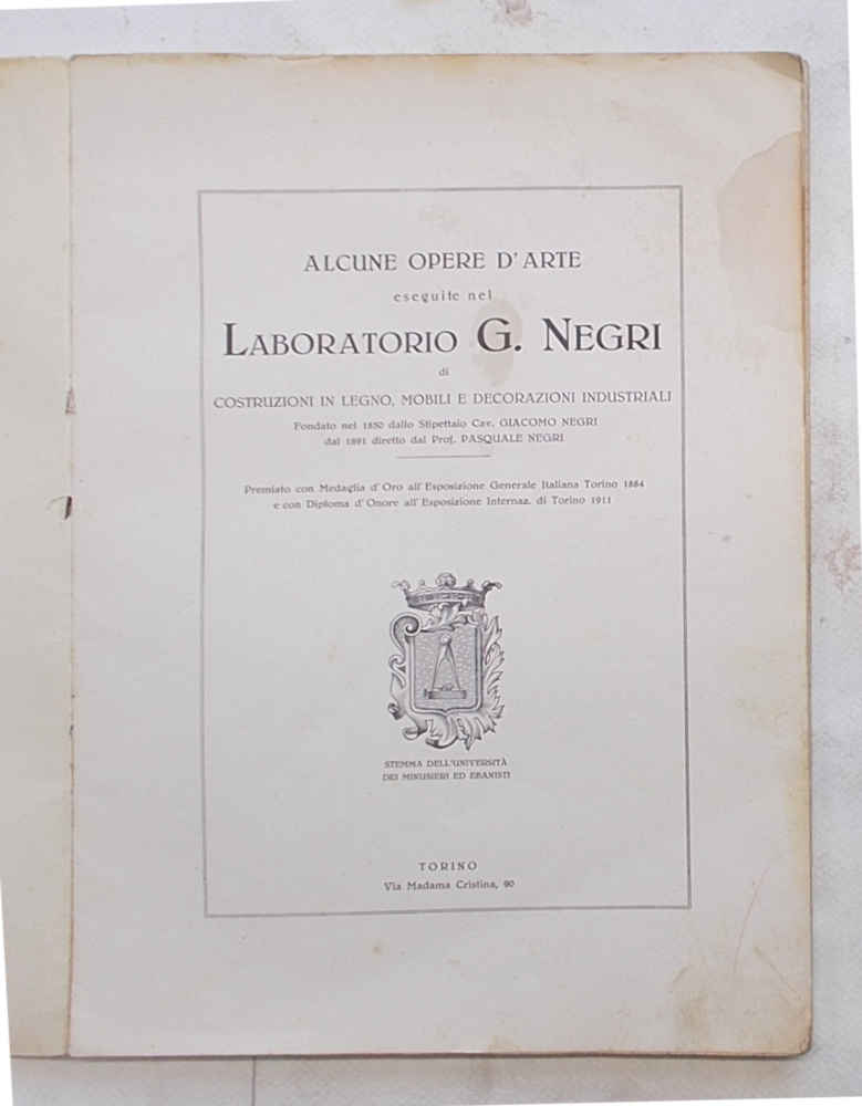 Alcune opere d'arte eseguite nel Laboratorio G. Negri di costruzioni …