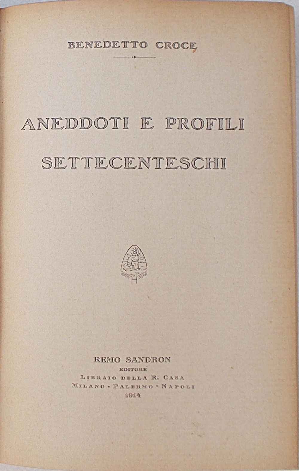 Aneddoti e profili settecenteschi.