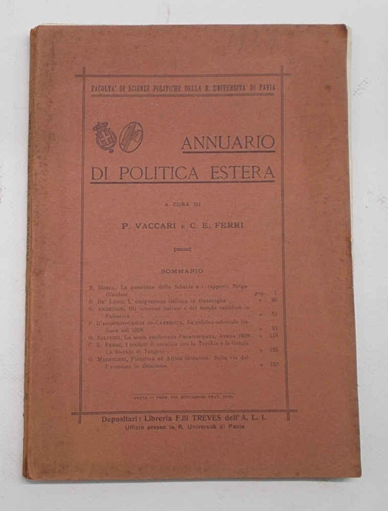 Annuario di politica estera.