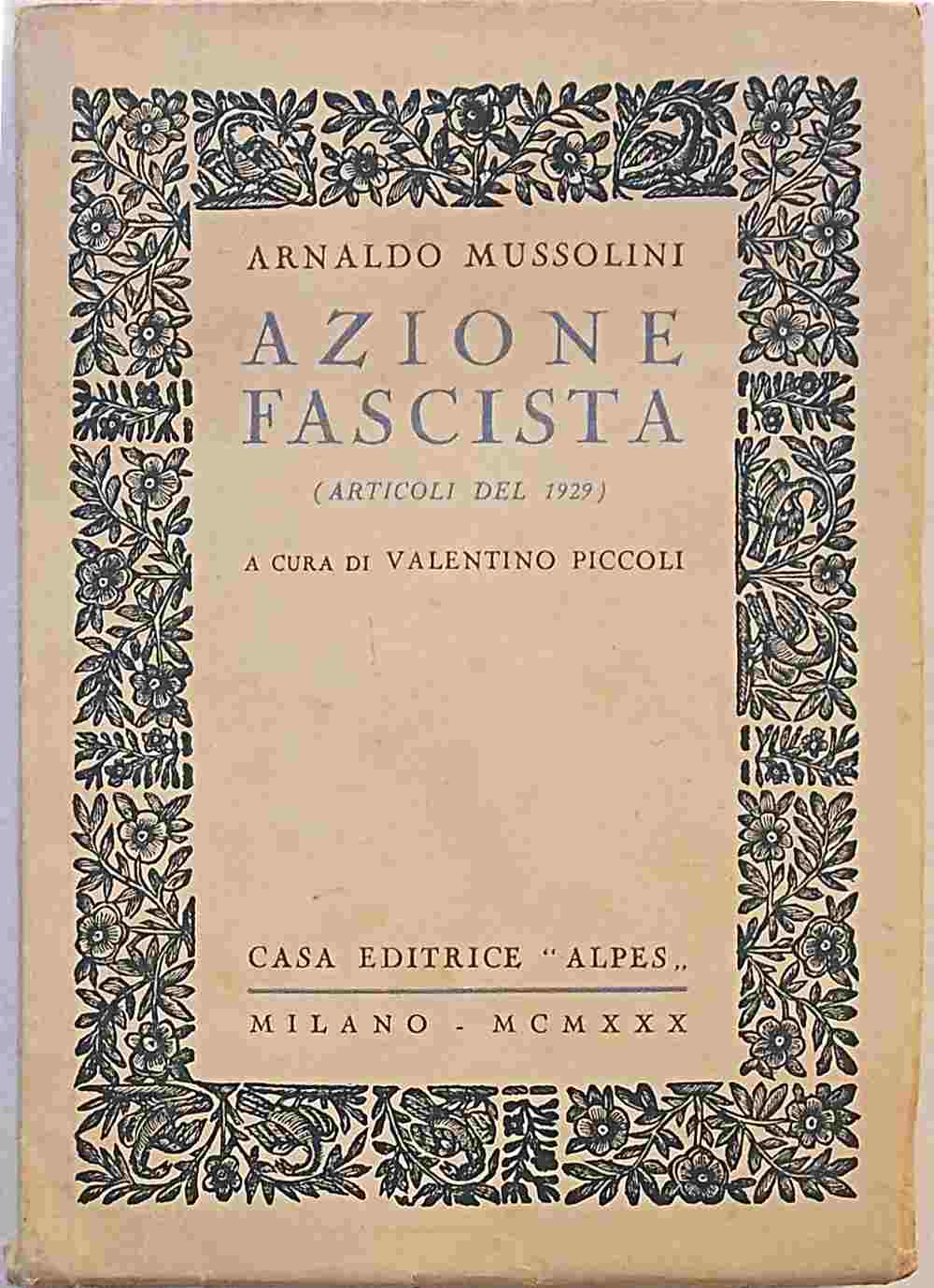 Azione fascista (articoli del 1929).