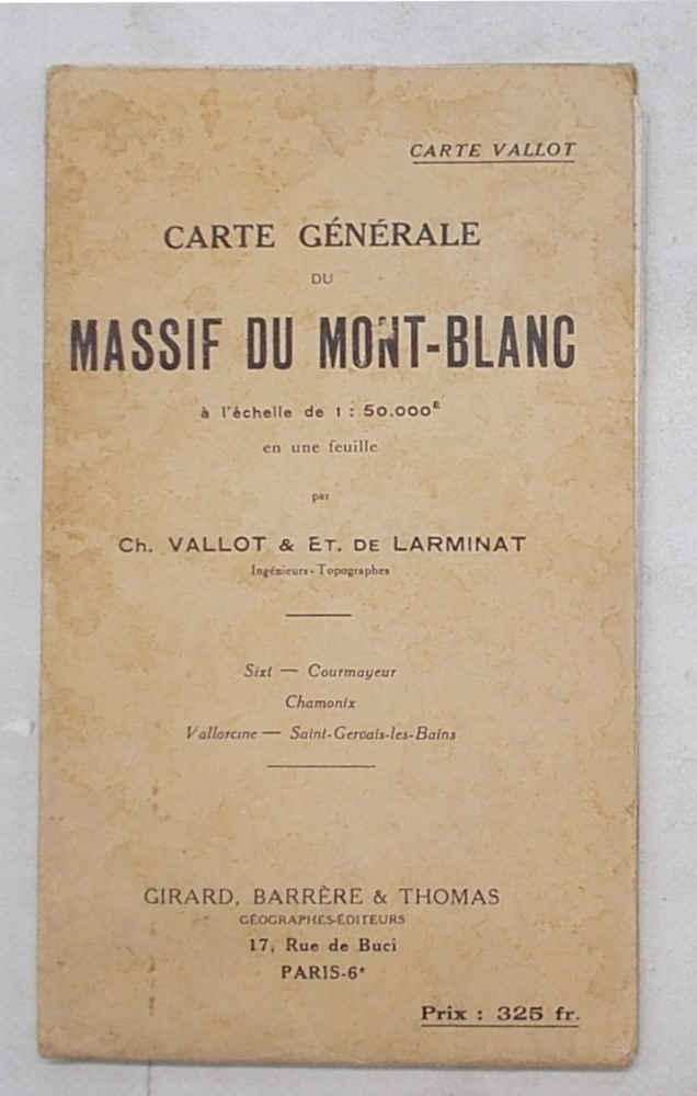 Carte générale du Massif du Mont-Blanc à l'échelle de 1:50.000 …