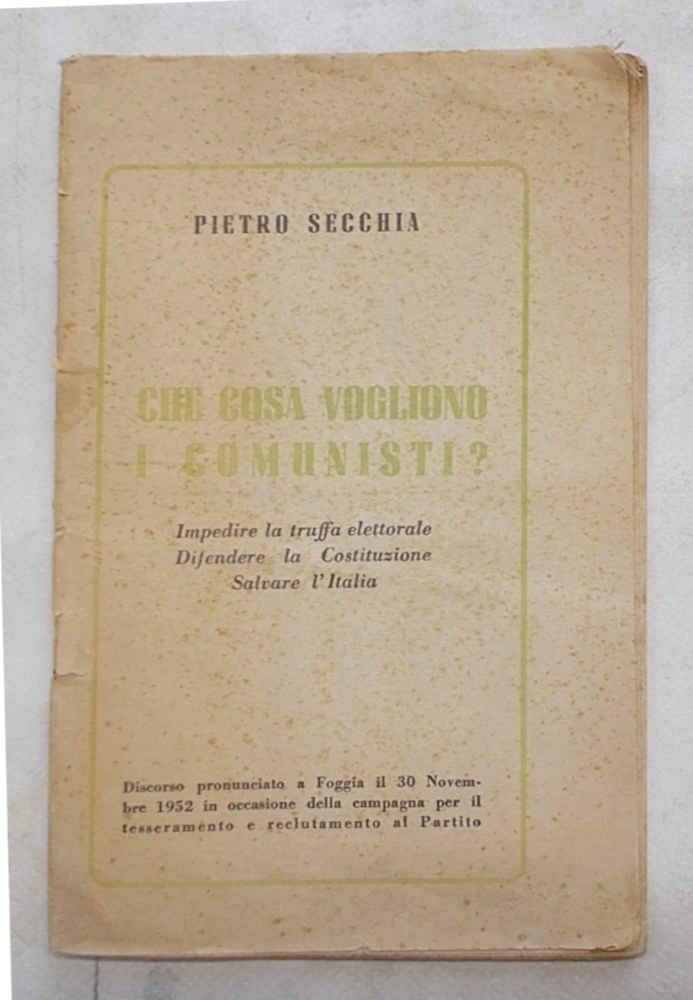 Che cosa vogliono i comunisti? Impedire la truffa elettorale. Difendere …