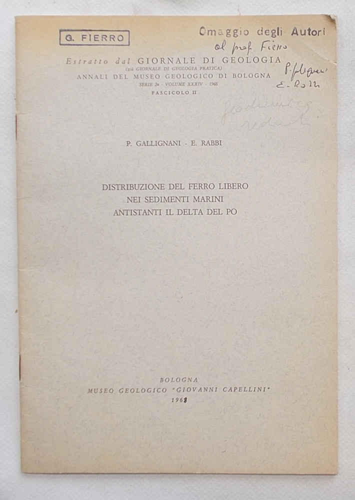 Distribuzione del ferro libero nei sedimenti marini antistanti il delta …