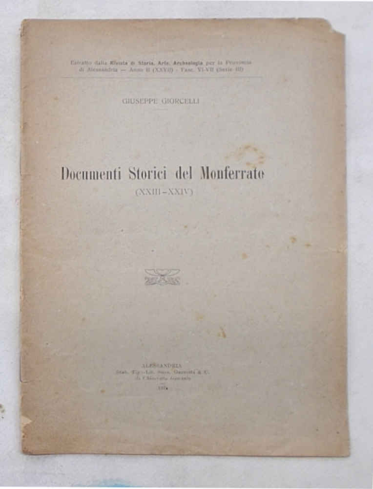 Documenti storici del Monferrato. (XXIII-XXIV).