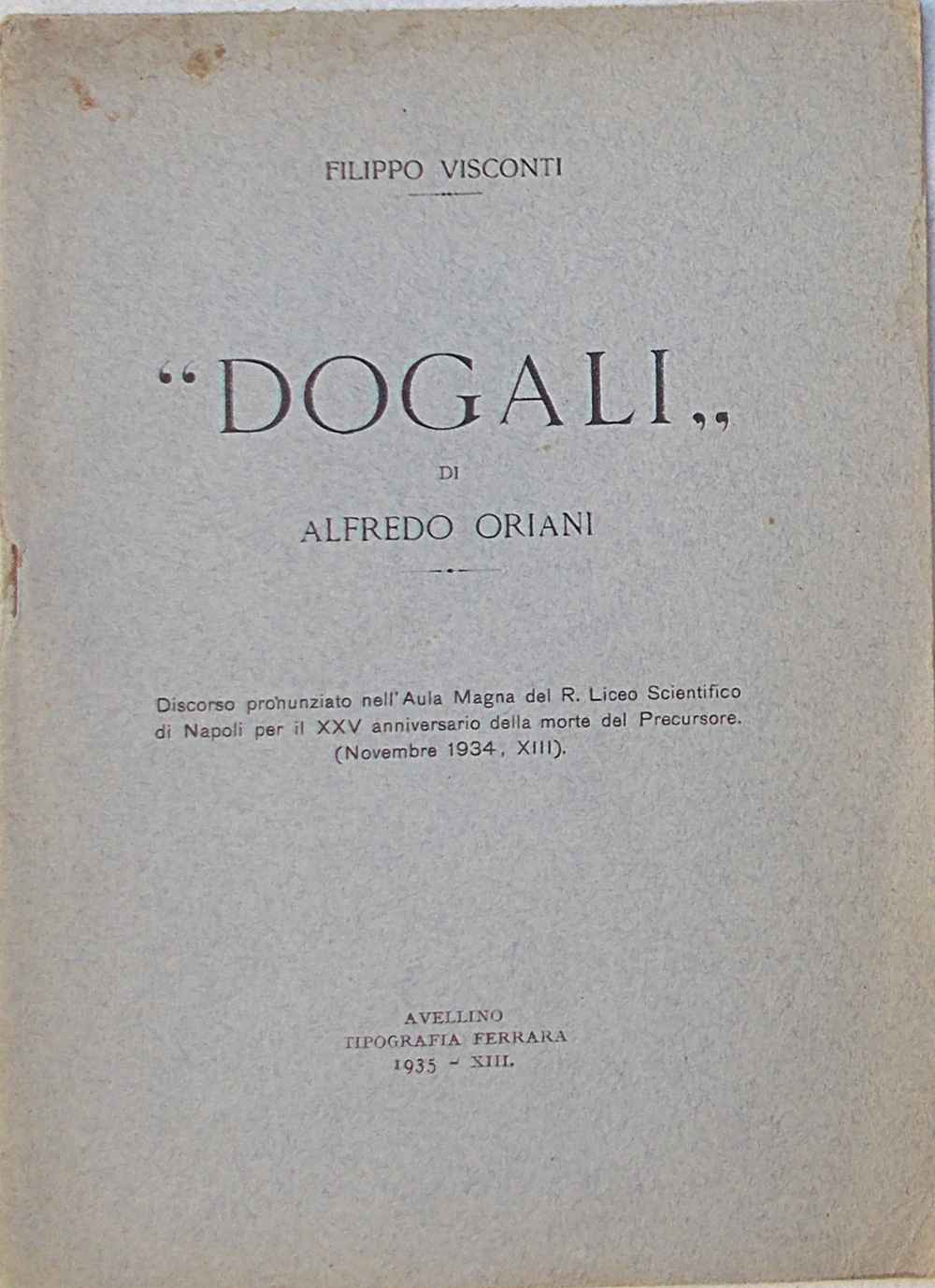 "Dogali" di Alfredo Oriani.