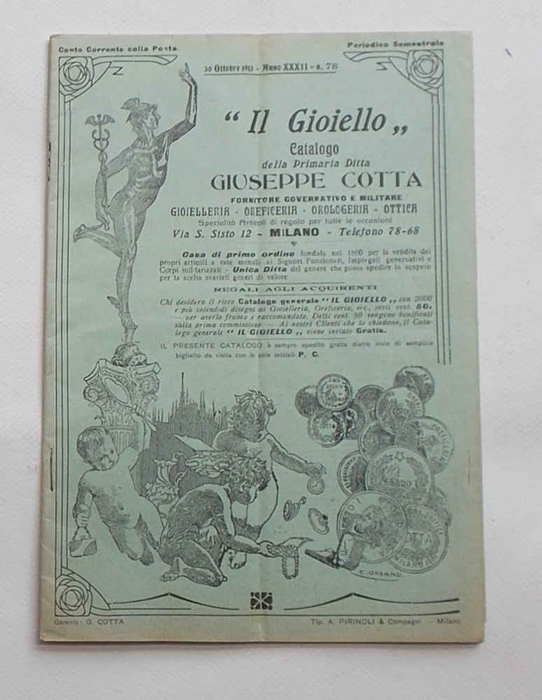 "Il Gioiello". Catalogo della Primaria ditta Giuseppe Cotta. Milano. Gioielleria …