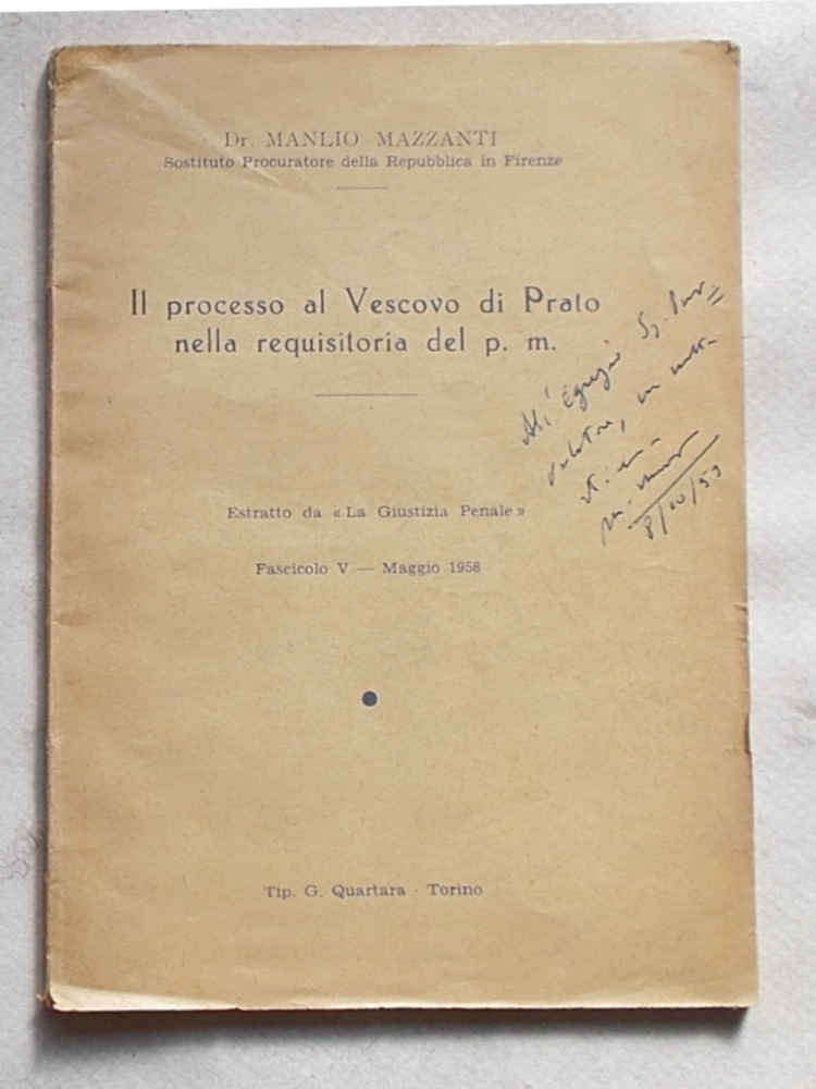 Il processo al Vescovo di Prato nella requisitoria del p.m.