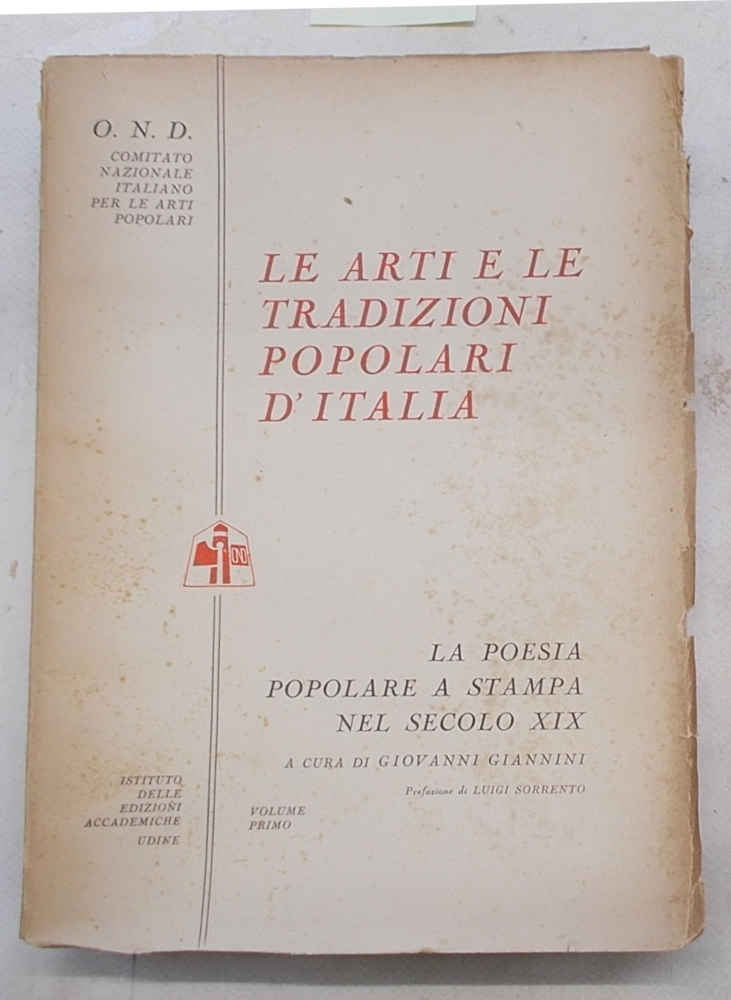 La poesia popolare a stampa nel secolo XIX.