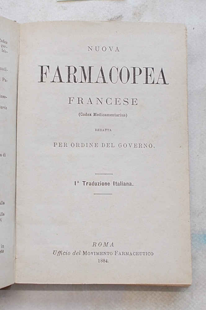 Nuova farmacopea francese (Codex Medicamentorius) redatta per ordine del Governo.