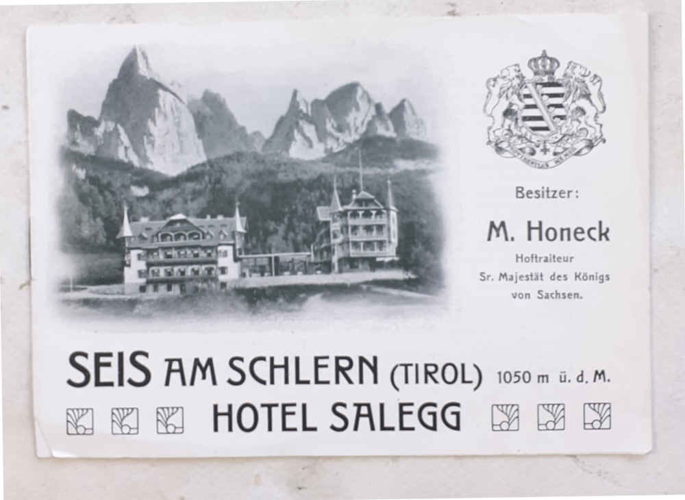 Seis am Schlern (Tirol). Hotel Salegg.