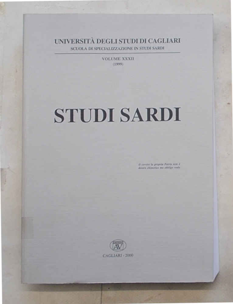 Studi sardi. Volume XXXII (1999).