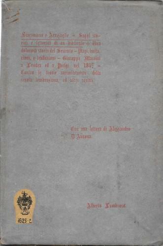 SCARAMUCCE E AVVISAGLIE - Saggi storici e letterari di un …